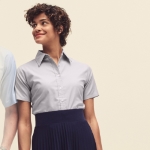 CAMISA OXFORD M/CORTA PARA MUJER