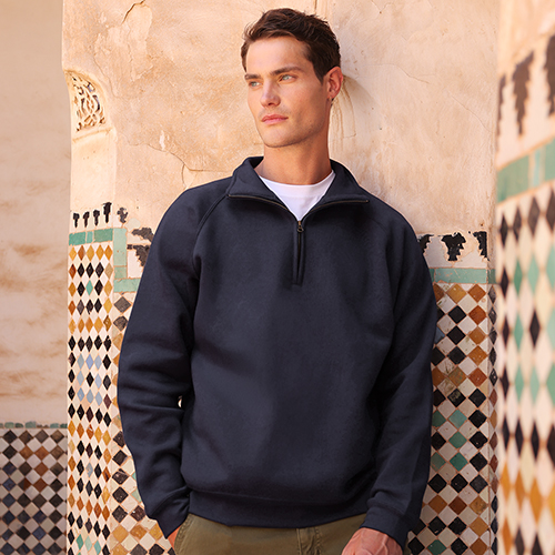 SUDADERA MEDIA CREMALLERA ICONIC