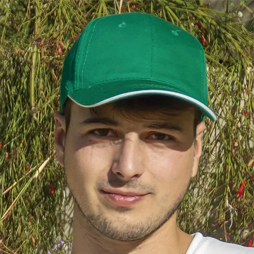 GORRA 6 PANELES SANDWICH SARGA ALGODON 