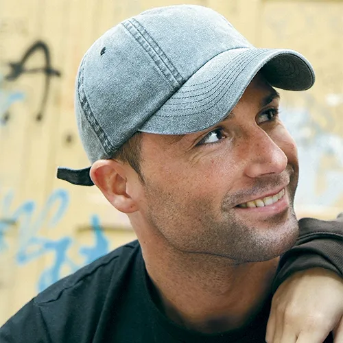 GORRA STONE WASHED 6 PANELES