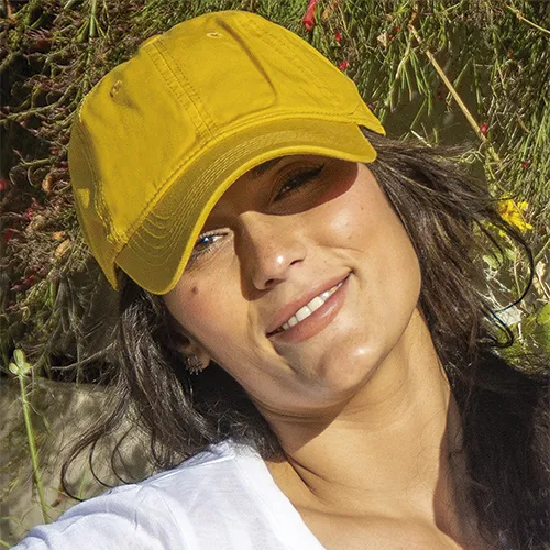 GORRA ALGODON GRUESO LAVADO 6 PANELES